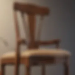 A beautifully refurbished wooden chair showcasing a rich finish