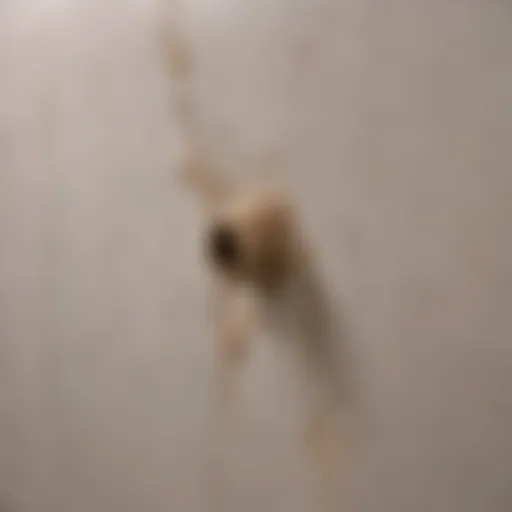 Close-up of deteriorated bathroom caulk showing signs of mold and decay