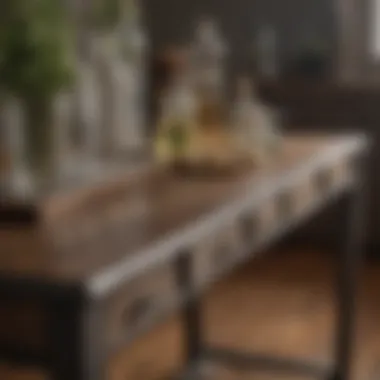 Diverse Materials for Functional Beauty A selection of materials used in restoration hardware buffet tables