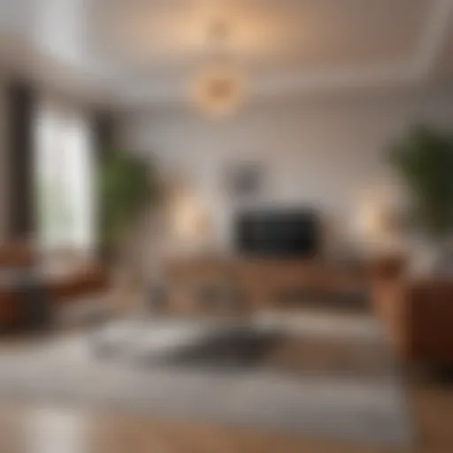 Stylish living room with modern organizers