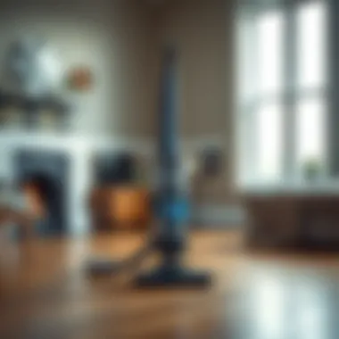 Upright Vacuum for Hardwood Floors A sleek upright vacuum designed for hardwood floors