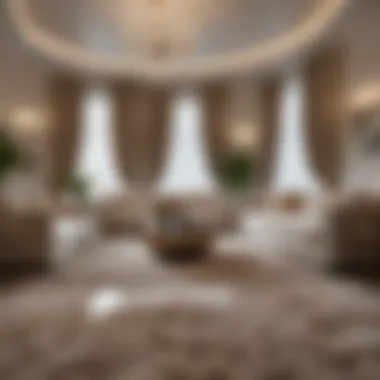 Luxurious living room with a plush carpet