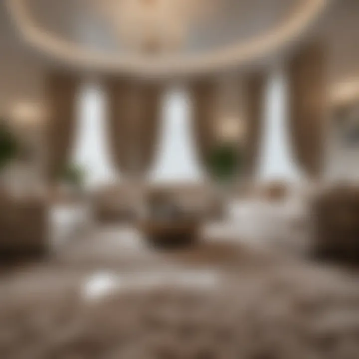 Luxurious living room with a plush carpet