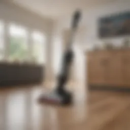 Shark vacuum and mop system in action