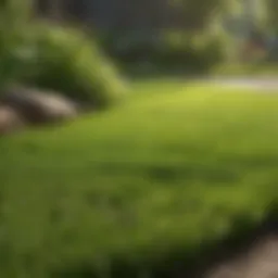 Lush green lawn after aeration