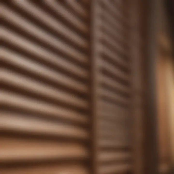 Close-up of a wooden interior window shutter showcasing craftsmanship