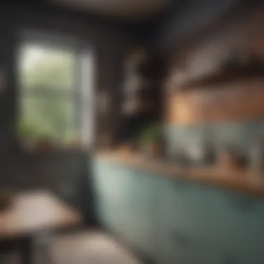 Artistic wall art that complements kitchen aesthetics
