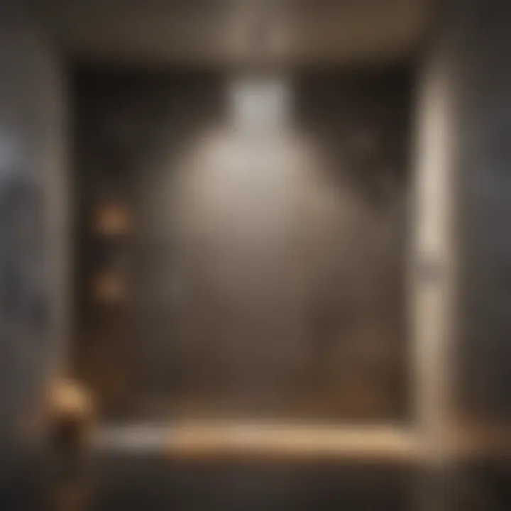 Inviting shower space with soft lighting