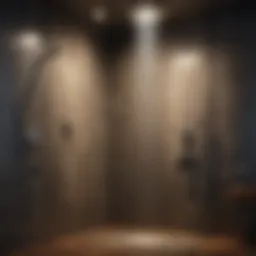 Luxurious shower with rainwater effect