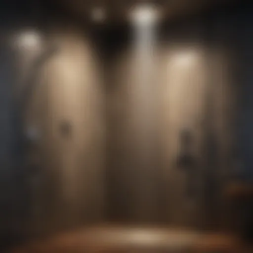 Luxurious shower with rainwater effect