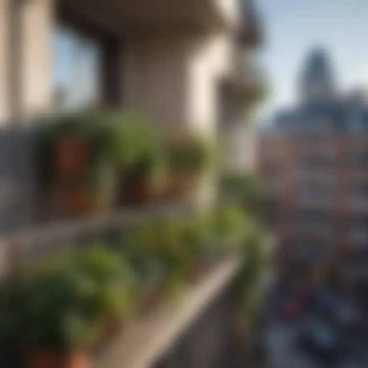 An urban balcony featuring bird-friendly plants