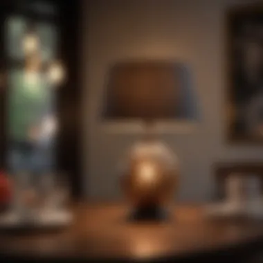 Artistic Table Lamp Enhancing a Small Dining Area Artistic table lamp enhancing a small dining area