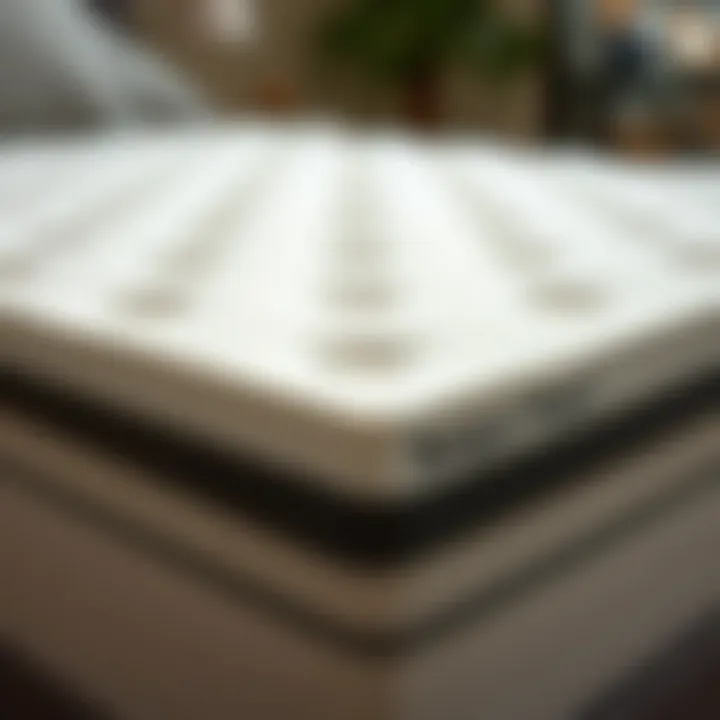 Close-up of the Tempur-Pedic topper demonstrating its supportive structure