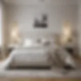 Elegant arrangement of affordable white bedroom furniture