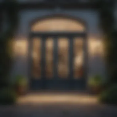 Elegant Exterior with French Doors Elegant exterior view of a house showcasing French doors