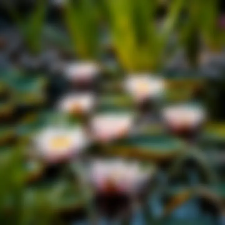 Strategic placement of water lilies enhancing pond aesthetics
