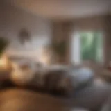 A serene bedroom environment with soft lighting