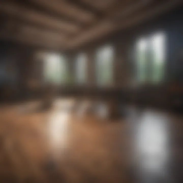 A safe workspace set up for wood floor restoration