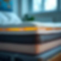 Detailed view of Tempurpedic mattress layers illustrating construction