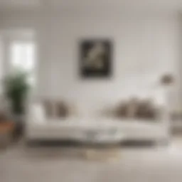 Elegant white wood paneling in a modern living room