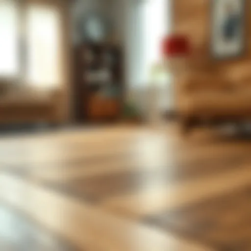 Detailed close-up of different hardwood textures