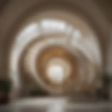 Golden Ratio Spiral in Architecture A visually striking representation of the golden ratio spiral overlaying a modern architectural design.