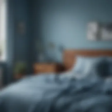 Tranquil Blue Hues for Restful Nights Soft blue bedroom showcasing tranquility and calmness