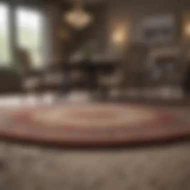 Infographic on carpet sizes and their impact on dining aesthetics