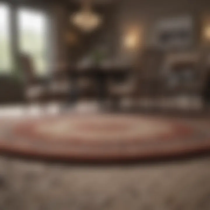 Infographic on carpet sizes and their impact on dining aesthetics