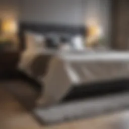 Luxurious side bed rug enhancing bedroom decor