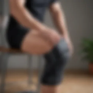 Knee Support Demonstration Demonstration of knee support with a pillow