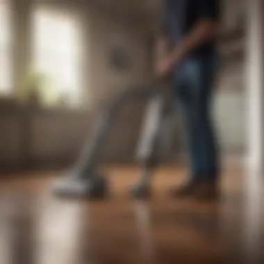 Professional Efficiency in Action Handheld vacuum being used in a professional setting