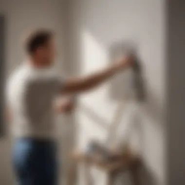 Professional painter applying a smooth coat of paint