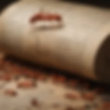 Historical Insights into Red Ant Medicine An ancient manuscript detailing the historical uses of red ants in traditional healing practices.