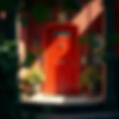 Color psychology showcasing inspiration from a red door