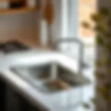 An elegant stainless steel sink showcasing modern design