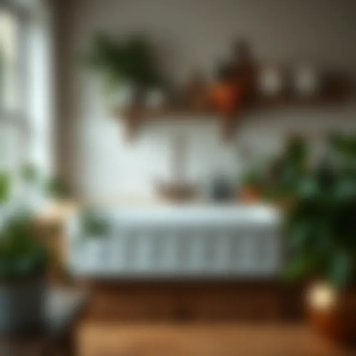A beautiful farmhouse sink in a rustic kitchen setting