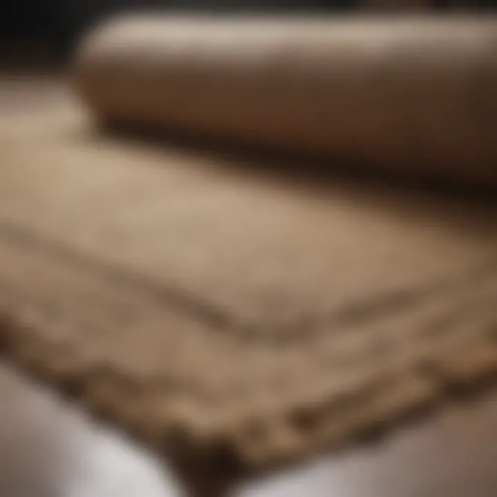 A clean jute rug being vacuumed to maintain its appearance