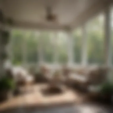 Bright and Airy Three Season Porch Design Elegant three season porch with natural light