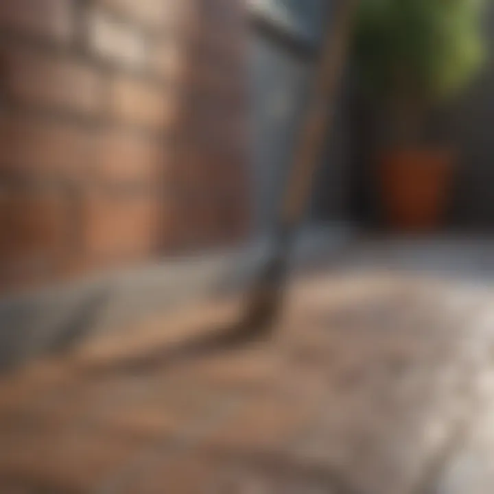 Tools and materials for painting patio pavers