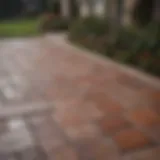 Vibrant patio pavers before painting
