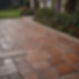 Vibrant patio pavers before painting