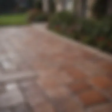 Before Transformation: Vibrant Patio Pavers Vibrant patio pavers before painting