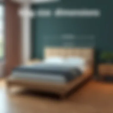 Diagram showcasing the dimensions of a king-size bed