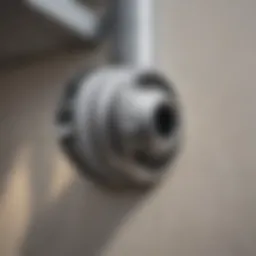 Detailed view of a dryer vent system in a residential setting