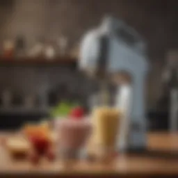 A sleek hand mixer designed specifically for creating smoothies