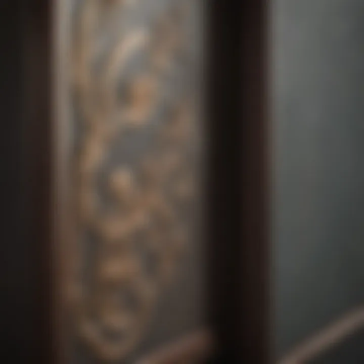 Close-up of materials used in creating luxury painted furniture.