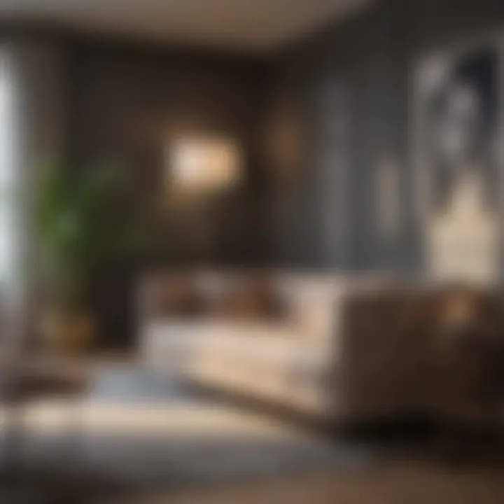 Stylish interior featuring high-end painted furniture as a focal point.