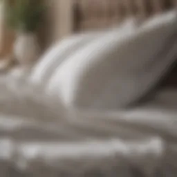 Elegant bedding showcasing low thread count sheets