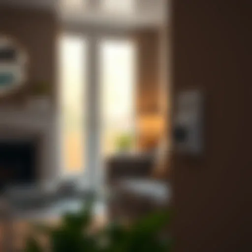 An illustration of a plug-in bat repellent device in a residential setting.